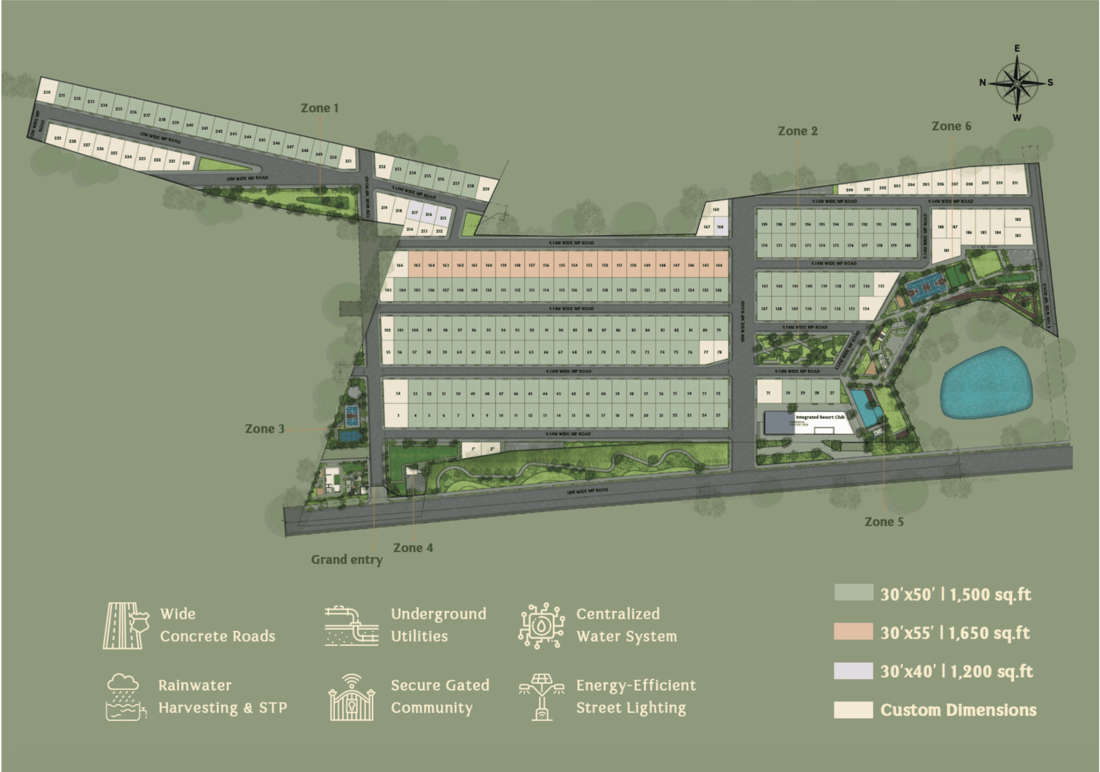 Svanta 18-acre master plan aerial view